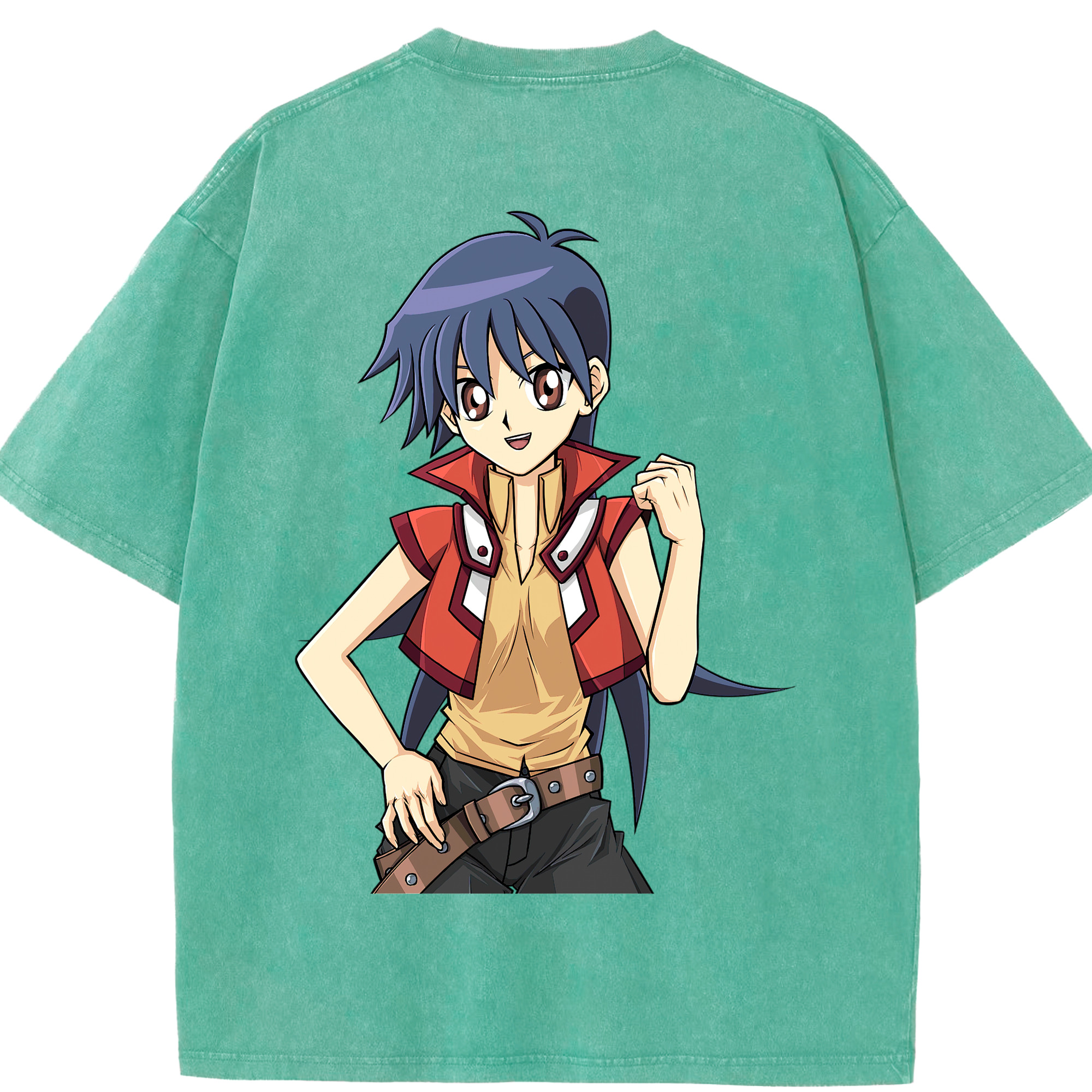 （画像用） 遊☆戯☆王 Yu-Gi-Oh! 綿100% ヴィンテージ風 半袖Tシャツ（背面プリント）